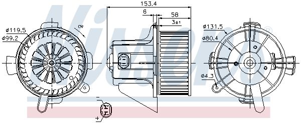 Nissens 87090 Вентилятор салону