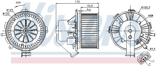 Nissens 87105 Вентилятор салону