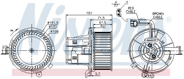 Nissens 87109 Вентилятор салону