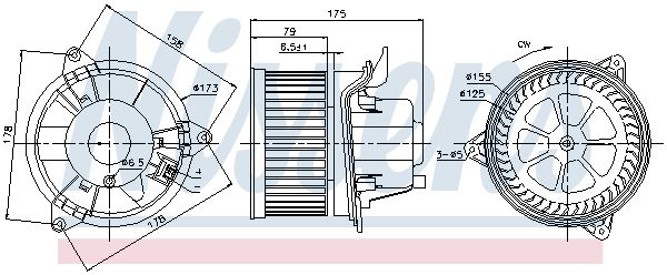 Nissens 87122 Вентилятор салону