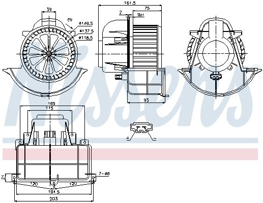 Nissens 87139 Вентилятор салону