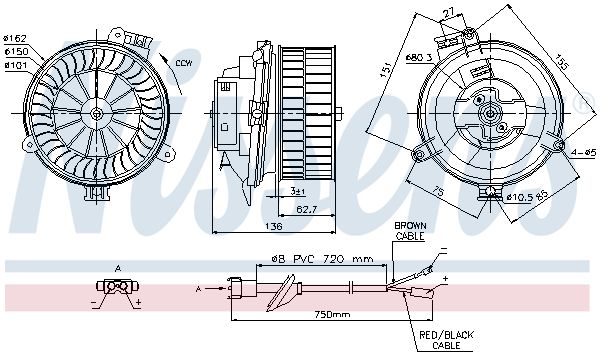 Nissens 87153 Вентилятор салону