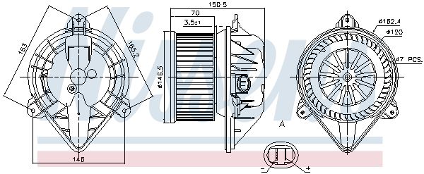 Nissens 87173 Вентилятор салону