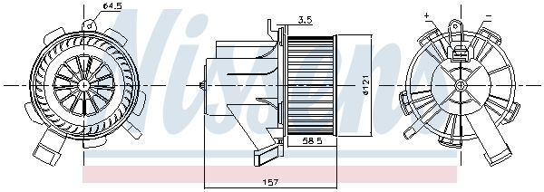 Nissens 87208 Вентилятор салону