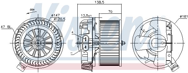 Nissens 87214 Вентилятор салону