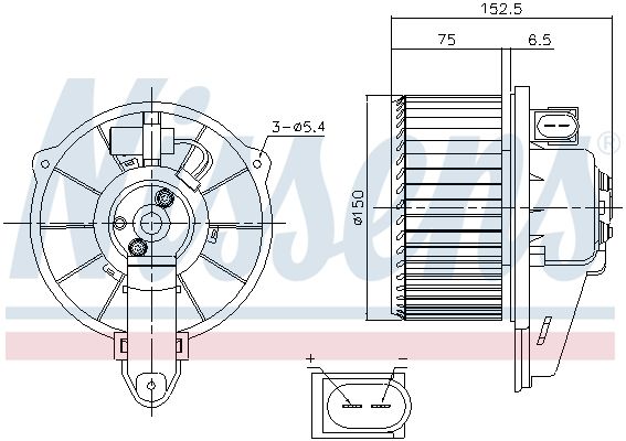 Nissens 87221 Вентилятор салону