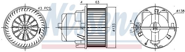 Nissens 87223 Вентилятор салону