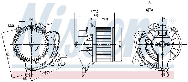 Nissens 87243 Вентилятор салону