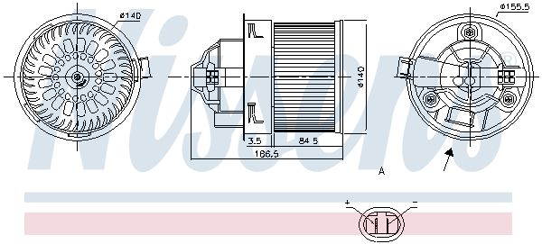 Nissens 87250 Вентилятор салону