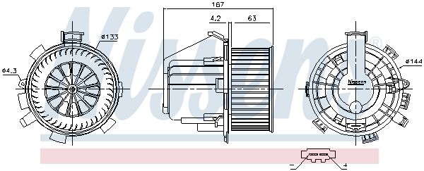 Nissens 87281 Вентилятор салону