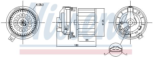 Nissens 87358 Вентилятор салону