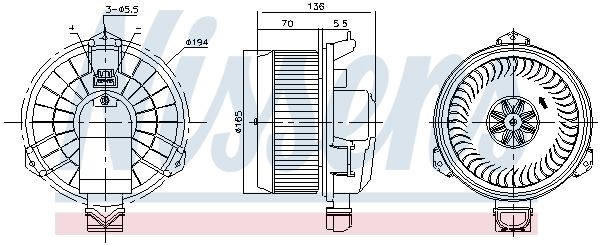 Nissens 87419 Вентилятор салону