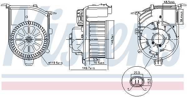 Nissens 87449 Компресор салону