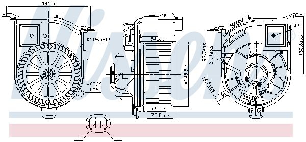 Nissens 87450 Вентилятор салону