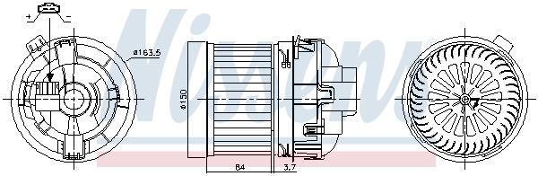 Nissens 87468 Вентилятор салону