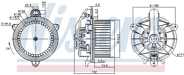 Nissens 87495 Вентилятор салону