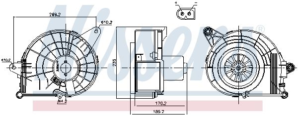 Nissens 87500 Вентилятор салону