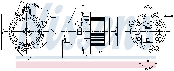 Nissens 87501 Вентилятор салону