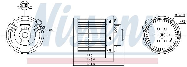 Nissens 87530 Вентилятор салону