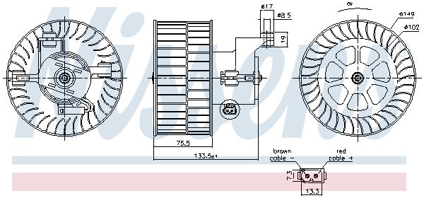 Nissens 87533 Вентилятор салону