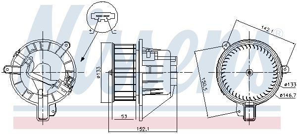 Nissens 87546 Вентилятор салону