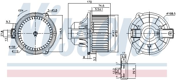 Nissens 87548 Вентилятор салону