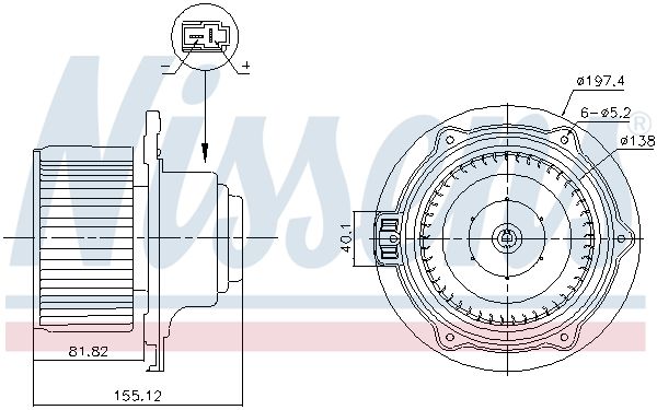 Nissens 87570 Вентилятор салону