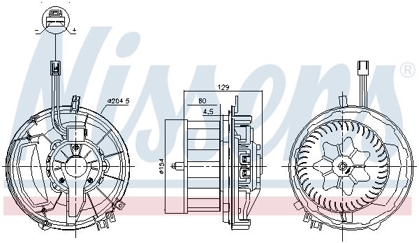 Nissens 87587 Вентилятор салону
