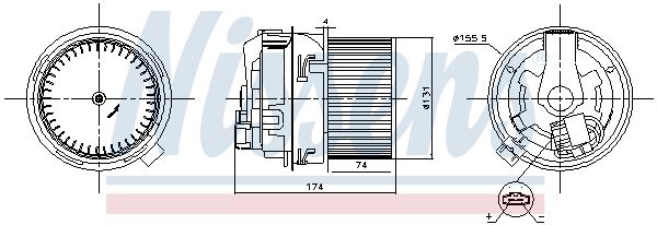 Nissens 87591 Вентилятор салону