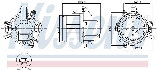 Nissens 87596 Вентилятор салону