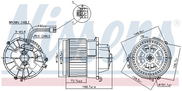 Nissens 87599 Вентилятор салону