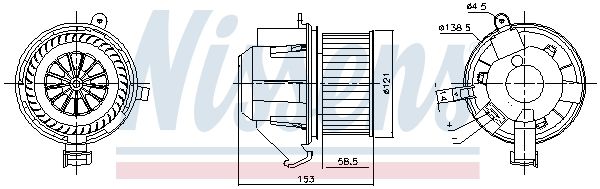 Nissens 87607 Вентилятор салону