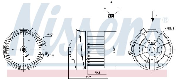 Nissens 87721 Вентилятор салону