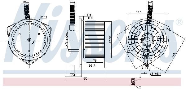 Nissens 87754 Вентилятор салону