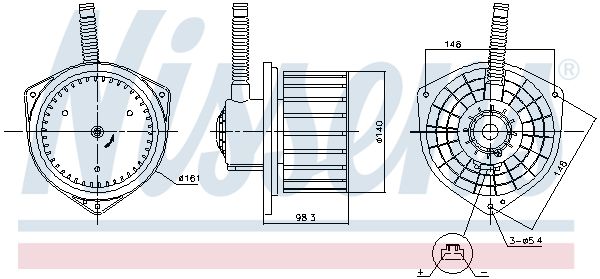 Nissens 87755 Вентилятор салону