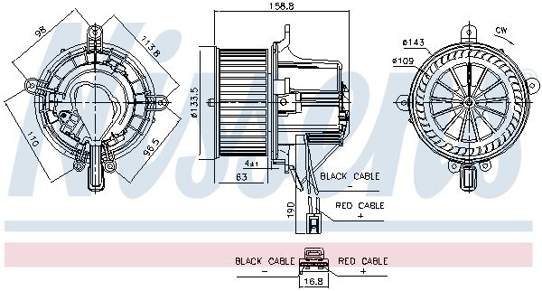 Nissens 87760 Вентилятор салону