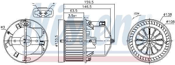 Nissens 87761 Вентилятор салону