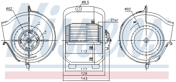 Nissens 87768 Вентилятор салону