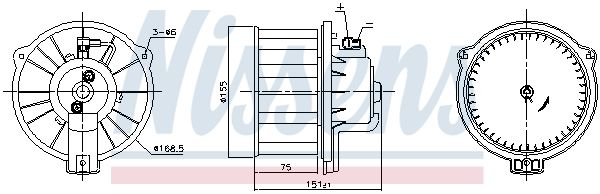 Nissens 87796 Вентилятор салону