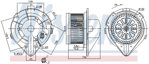 Nissens 87798 Вентилятор салону