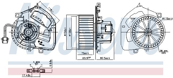 Nissens 87878 Вентилятор салону