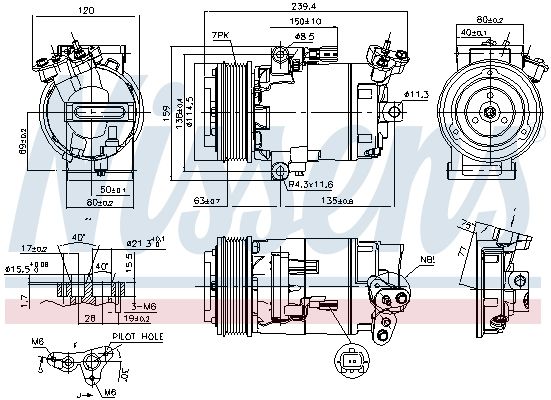 Nissens 890015 Компресор кондиціонера First Fit