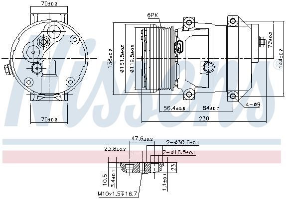 Nissens 890050 Компресор кондиціонера First Fit