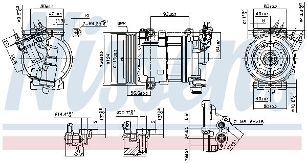 Nissens 890051 Компресор, система кондиціонування повітря