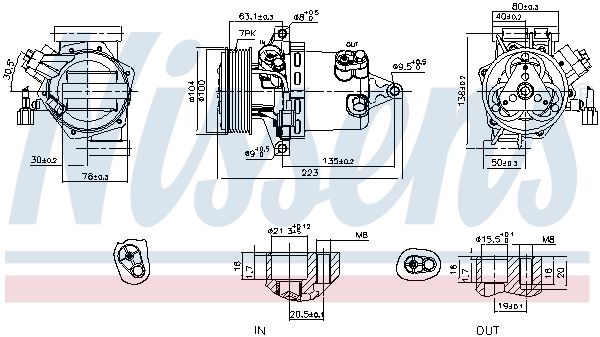 Nissens 890053 Компресор кондиціонера First Fit