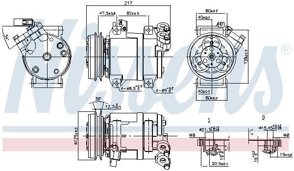 Nissens 890064 Компресор кондиціонера First Fit