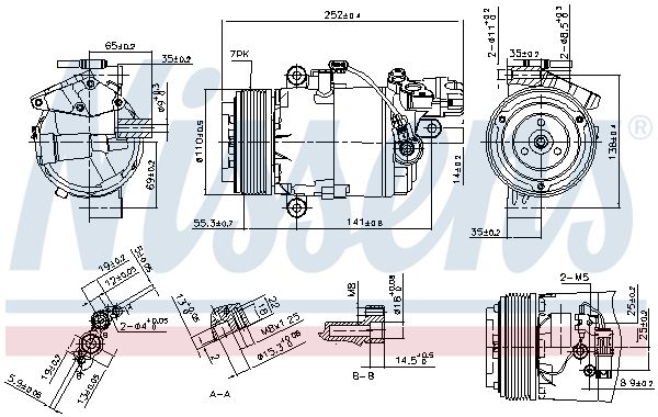 Nissens 890071 Компресор, система кондиціонування повітря