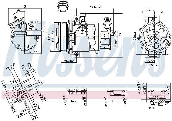 Nissens 890074 Компресор кондиціонера First Fit