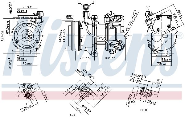 Nissens 890077 Компресор, система кондиціонування повітря