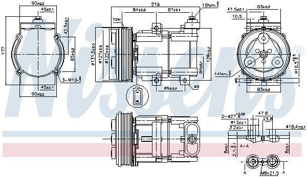 Nissens 890081 Компресор кондиціонера First Fit